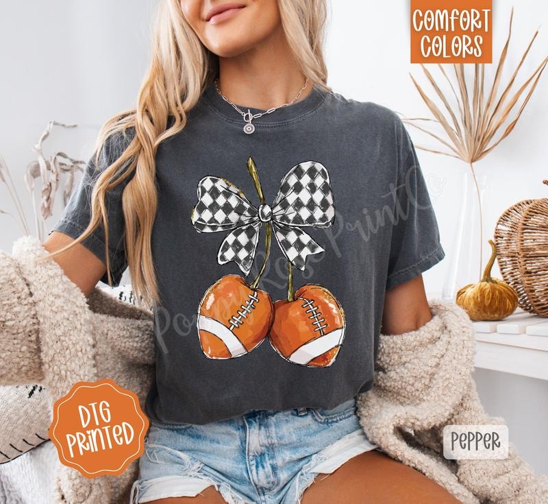 Football Cherries Comfort Colors, Trendy Fall Tshirt Hoodie, Sweatshirt | WearSparks.com