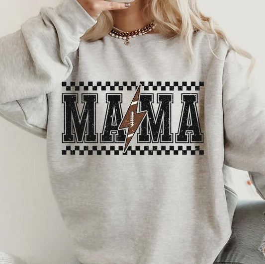 Football Mama #3 Crewneck, Retro Cotton, Crewneck Fashion Fit Sleeve Comfortable Cute, CASUAL COTTON CREWNECK HOODIE,...