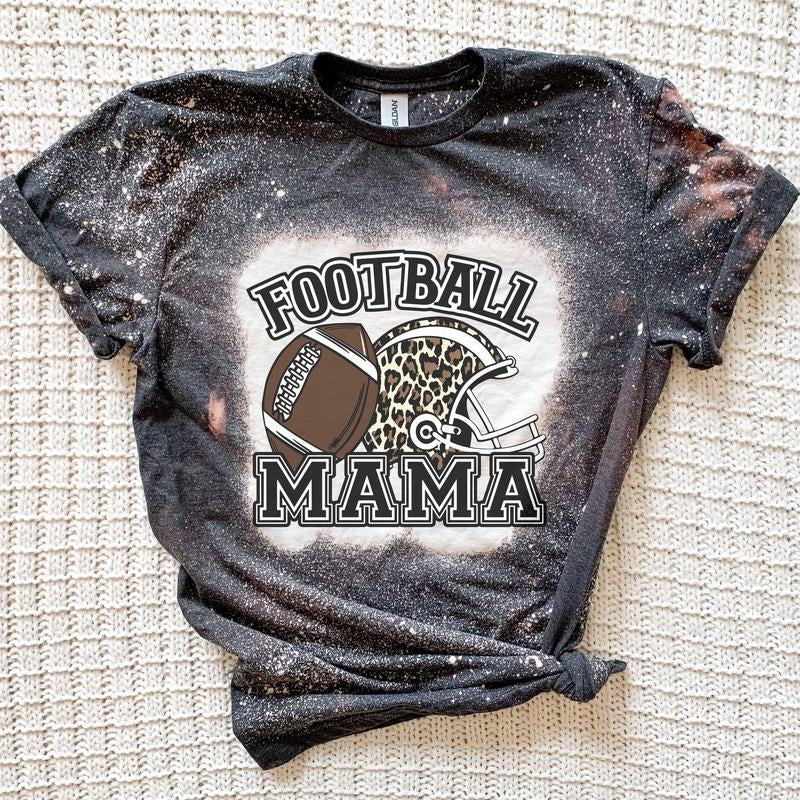 Football Mama Leopard Bleached t-Shirt Hoodie, Sweatshirt | WearSparks.com