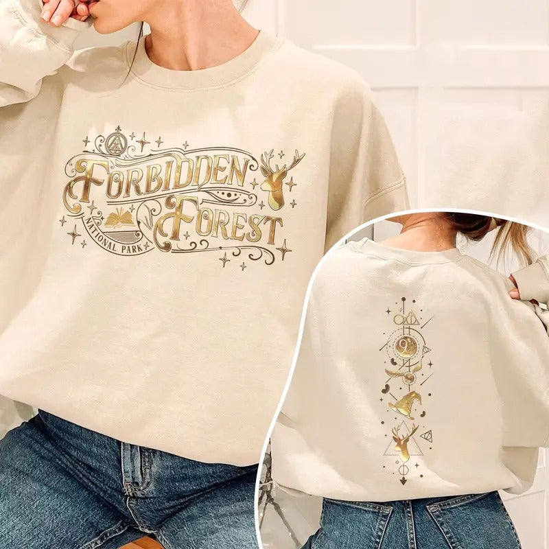 Forbidden Forest Wizard Sweatshirt, National Park Wizard Hoodie, Bookish Gift for Fan, Wizarding World Unisex Soft...