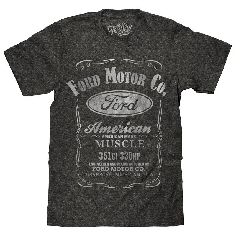 Ford Motor Co. American Made Muscle T-Shirt - Gray Hoodie, Sweatshirt | WearSparks.com