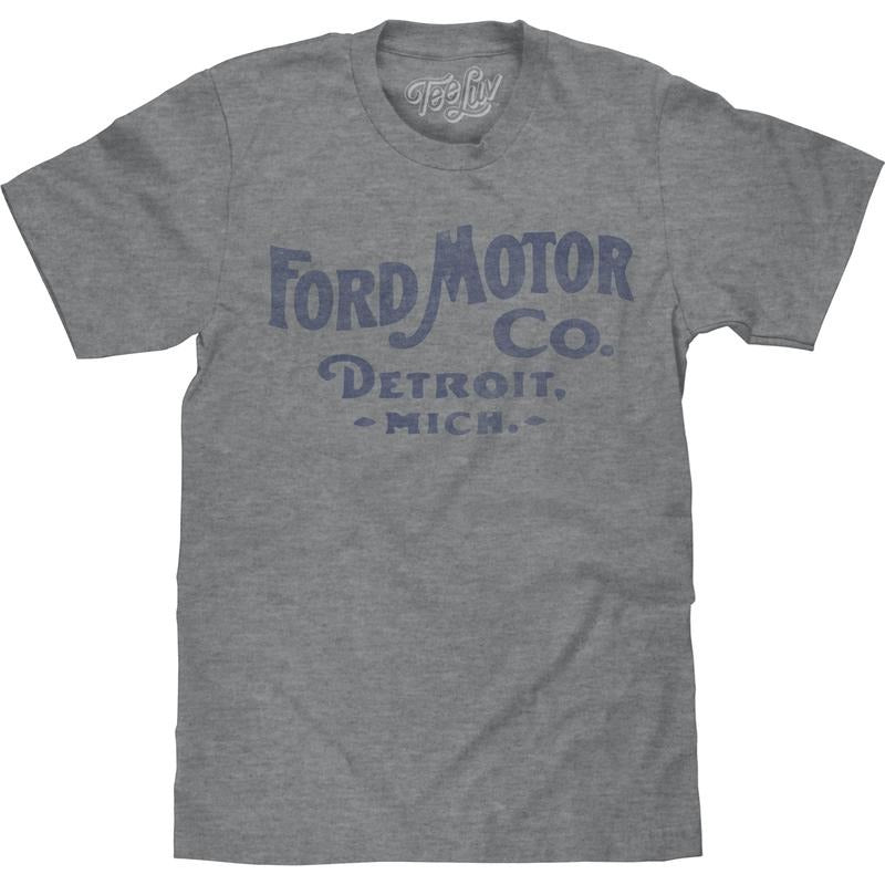 Ford Motor Company Detroit Michigan Big and Tall T-Shirt - Gray graphic tee Hoodie, Sweatshirt | WearSparks.com