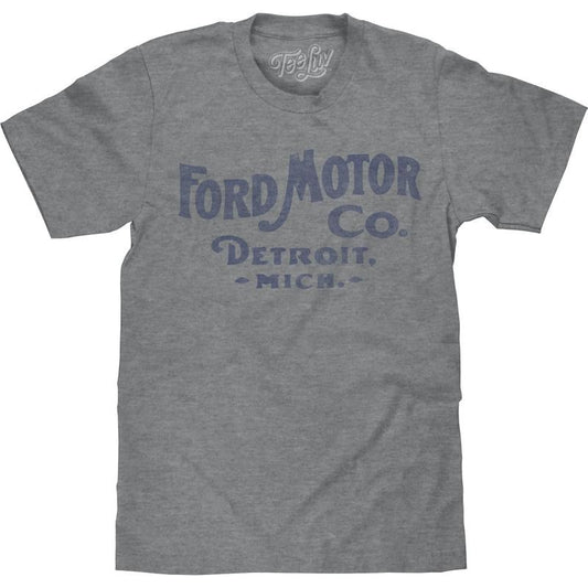 Ford Motor Company Detroit Michigan Big and Tall T-Shirt - Gray graphic tee Hoodie, Sweatshirt | WearSparks.com