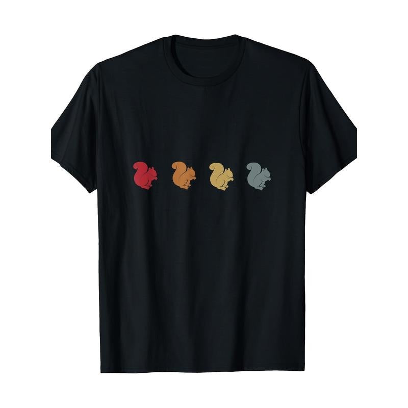 Forest Animal Lovers Zoo Keeper Gift Creative Vintage Squirrel T-shirt -100% cotton Made in USA Hoodie, Sweatshirt