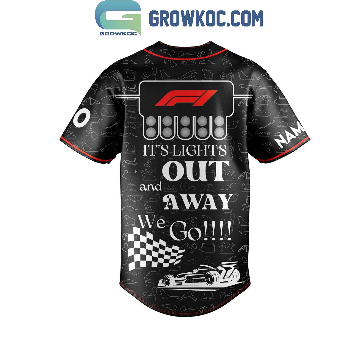 Formula 1 2025 It’s Lights Out And Away We Go Personalized Baseball Jersey