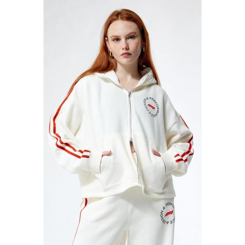Formula 1 Women's x PacSun Eco Side Stripe Double Zip Hoodie T-Shirts, Sweatshirt | WearSparks.com