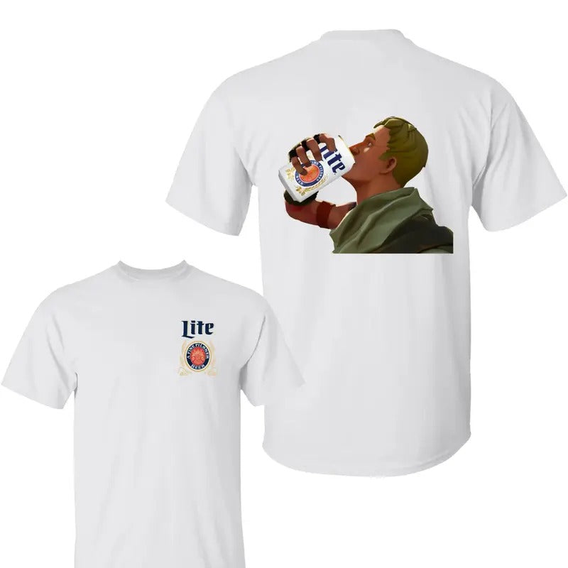 Fortnite Lite Beer Shirt- Sweatshirt -Hoodie, Funny Fortnite Lite 2 Side  Shirt, Funny Dringking Sweashirt, , All Sizes,...