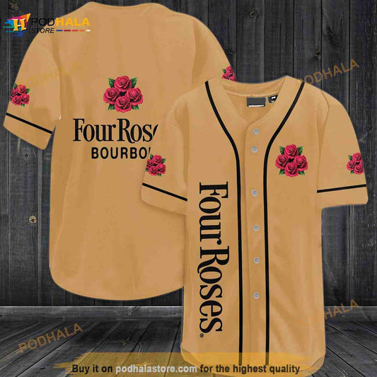 Four Roses Bourbon 3D Baseball Jersey