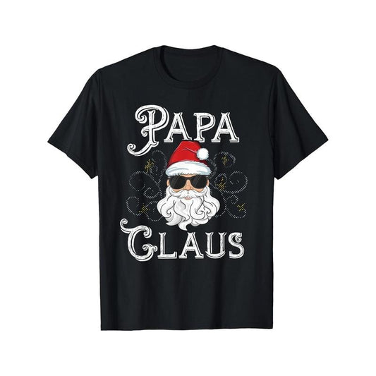 Four Seasons Comfortable Cotton Papa Claus Matching Family Christmas Outfit Xmas Photo Men's T-shirt with Casual Round...