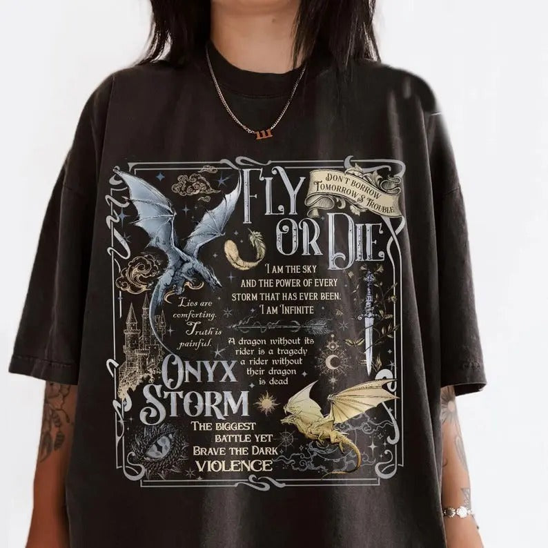 Fourth Wing  T-Shirt | Dragon Rider Shirt | Basgiath War College | Violet Sorrengail | Violent Little Thing Cotton...