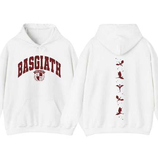 Fourth Wing Double-Sided Hoodie, Basgiath War College Hoodie, Dragon Rider Sweatshirt, Bookish Sweater, Empyrean Series,...