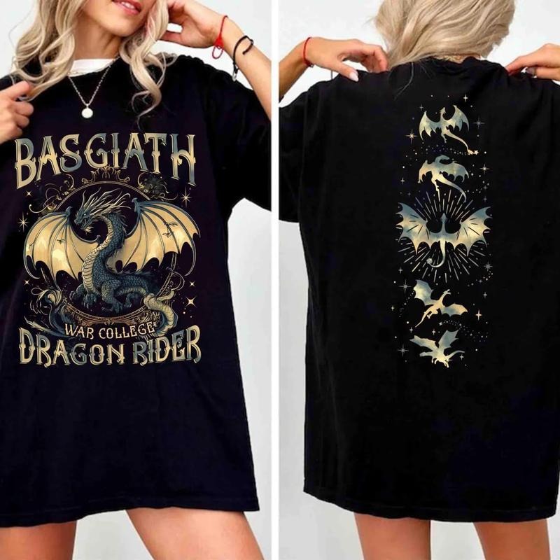 Fourth Wing Dragon Shirt, Basgiath War College Sweater, Dragon Rider Tee, Fourth Wing T-Shirt, Violet Sorrengail Shirt,...