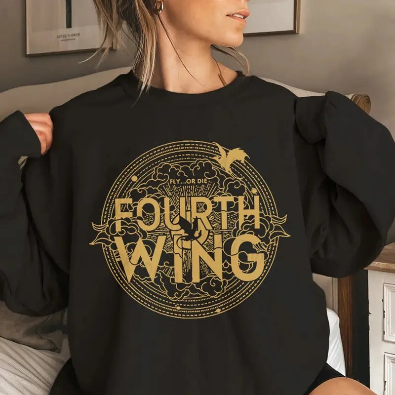 Fourth Wing Fly Or Die Sweatshirt, Basgiath War College Shirt, Dragon Rider T-Shirt, Wing Leader Tee, Violet Sorrengail,...