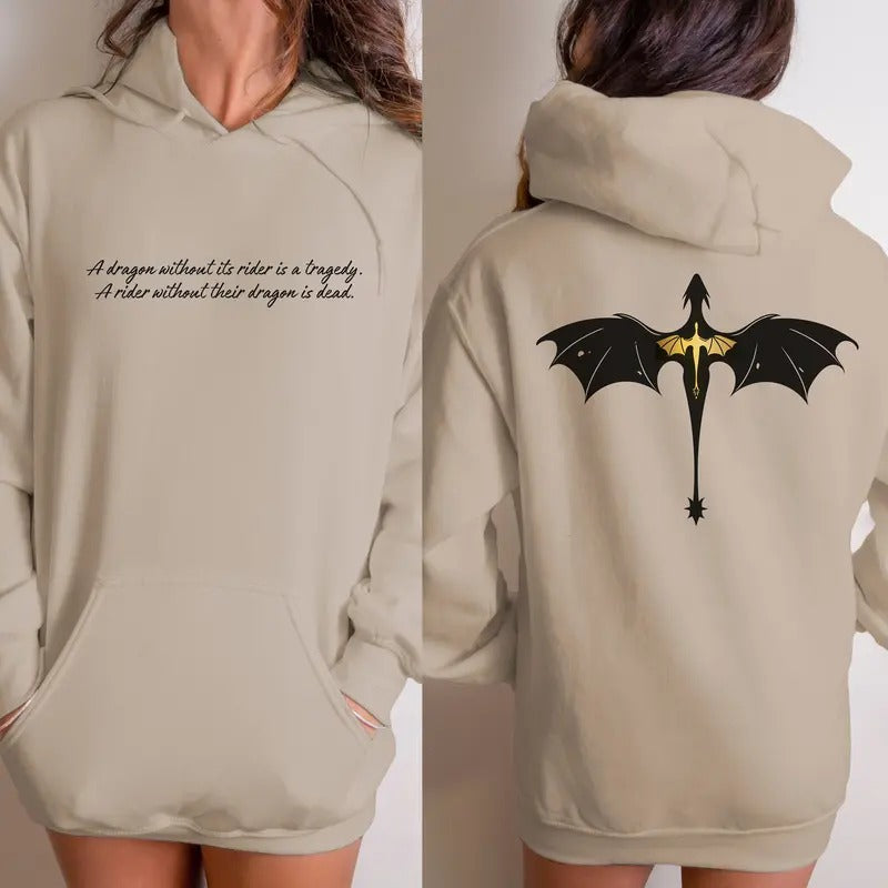 Fourth Wing Hoodie - Violets Relic - Violets Tattoo T-Shirts, Sweatshirt | WearSparks.com