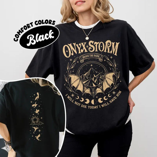 Fourth Wing Series Comfort Colors Shirt, Onyx Storm Shirts, Violence Brave The Dark, Gift for Book Lovers, Dragon Rider...