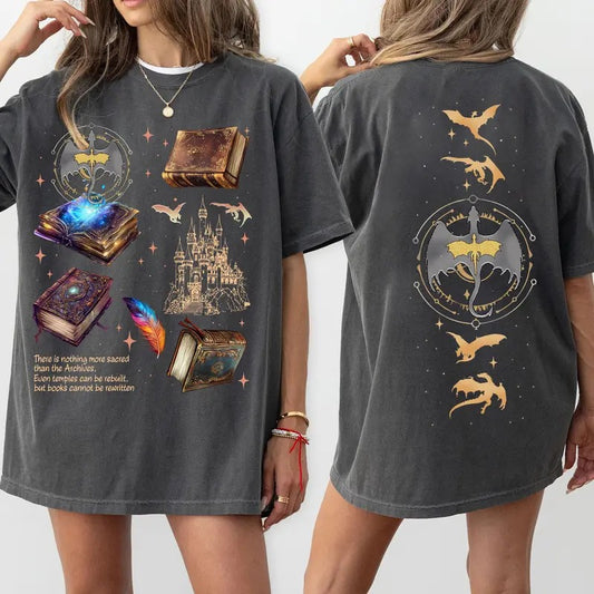 Fourth Wing Series Two Sided Shirt For Fans , War College Crewneck , Dragon Rider Hoodie, Book Merch Gift Sweatshirt