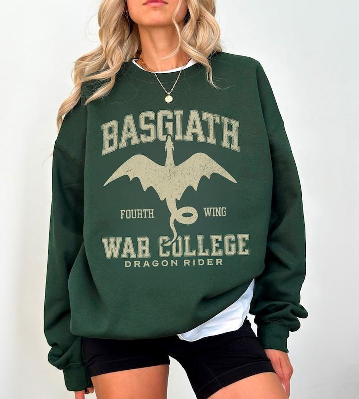 Fourth Wing Sweatshirt , Basgiath War College Sweatshirt, Fourth Wing Dragon Rider, Fantasy Reader Gift Hoodie and...