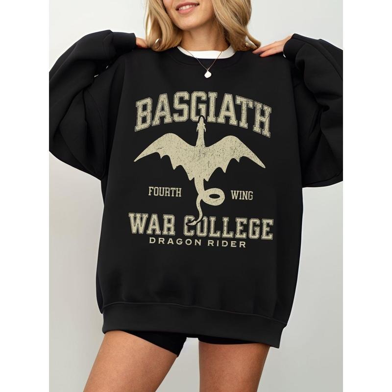 Fourth Wing Sweatshirt, Basgiath War College Sweater, Fourth Wing Dragon Rider, Fantasy Reader Gift, Bookish Shirt,...