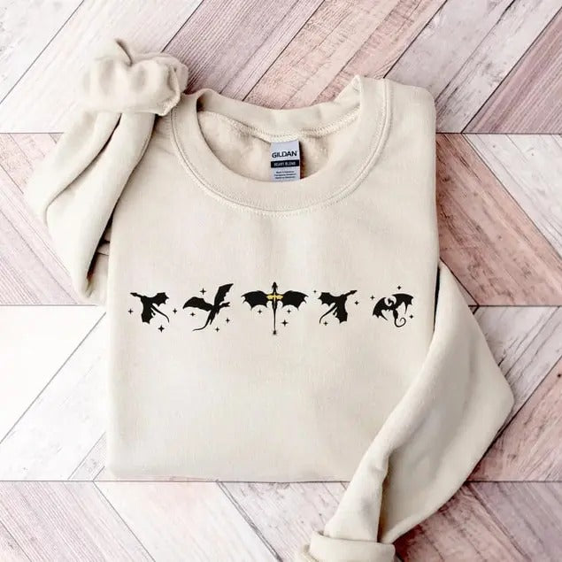 Fourth Wing Sweatshirt, Basgiath War College Sweatshirt, Violet Sorrengail, Bookish Sweatshirt, Xaden Riorson, Fantasy...