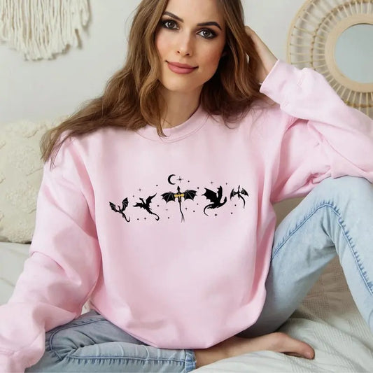 Fourth Wing Sweatshirt, Onyx Storm Hoodie, Basgiath War College, Violet Sorrengail, Gifts For Readers, Fantasy Book...