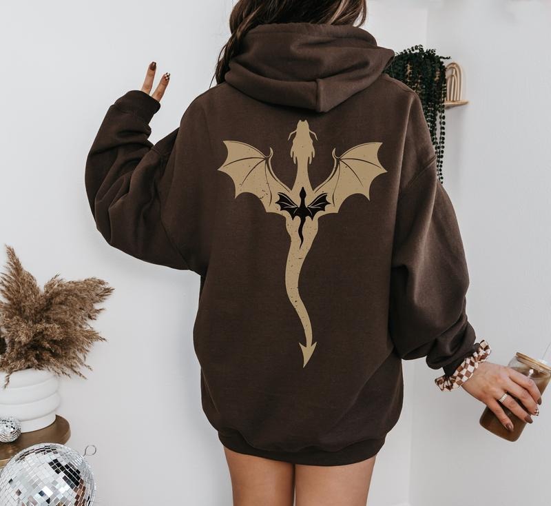 Fourth Wing Tairn Andarna Hoodie, Empyrean Dragon Riders Quadrant Pullover Sweatshirt, Fantasy Book Lovers Gift, Trendy...