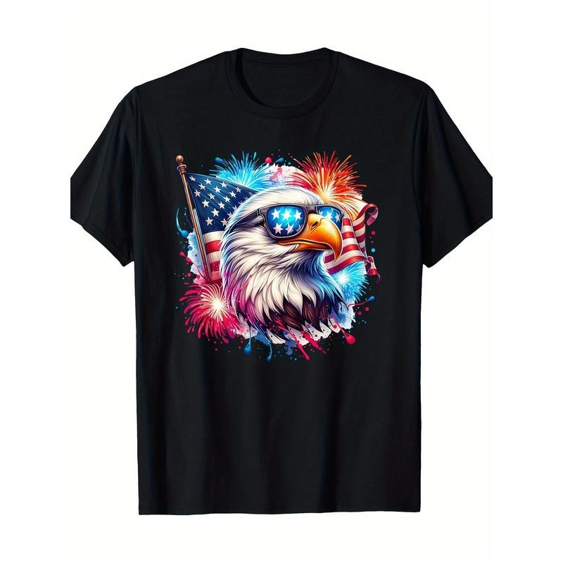 Fourth of July Patriotic Condor American Flag Fireworks T-shirt -100% Cotton Made in USA Hoodie, Sweatshirt | WearSparks.com