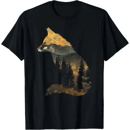Fox Forest Nature Lover Mountains Hiking Camping Bushcraft T-Shirt Made in USA Hoodie, Sweatshirt | WearSparks.com