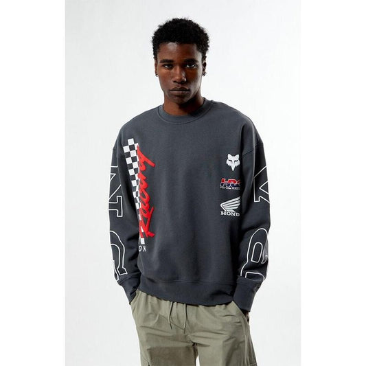 Fox Men's Honda Oversized Fleece Crew Neck Sweatshirt T-Shirts, Hoodie | WearSparks.com