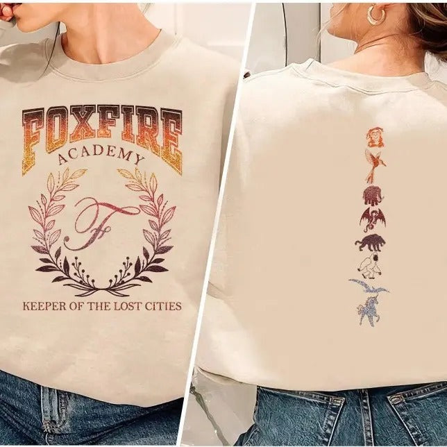 Foxfire Academy Sweatshirts, Keeper Of The Lost Cities Symbols Shirt, Lost Cities Keeper Shirt, Bookish Shirt, Kotlc...