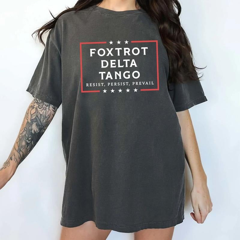 Foxtrot Delta Tango Comfort Colors Shirt, Subtle FDT T-shirt, Resist Graphic Tee, Resist Persist Prevail Outffits, Subtle...