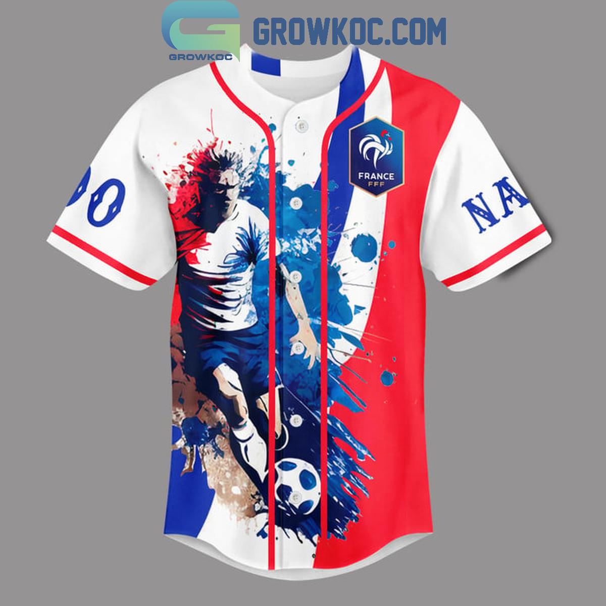 France Team European Football Championship UEFA EURO 2024 Personalized Baseball Jersey
