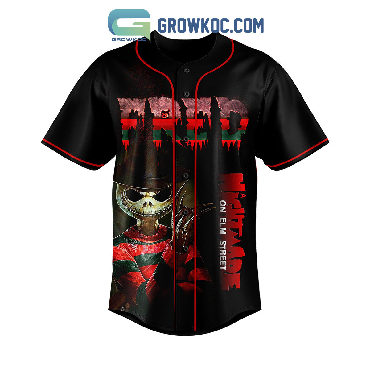 Fred Nightmare On Elm Street Jack Skellington Custom Baseball Jersey