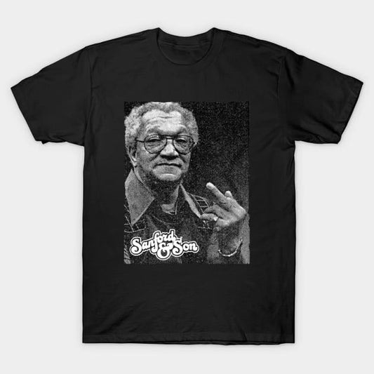 Fred Sanford Middle Finger T-Shirt, Graphic Tees Tshirt Menswear Top Streetwear Shortsleeve Underwear Tropical Crewneck...