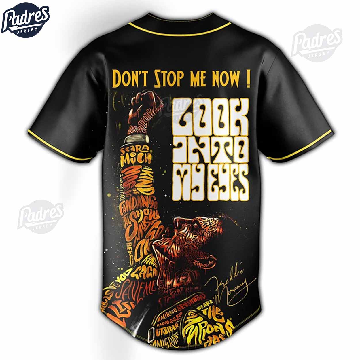 Freddie Mercury Baseball Jersey Outfit For Men And Women - Padres Jersey Oasis: Elevate Your Baseball Style... (Image 4)