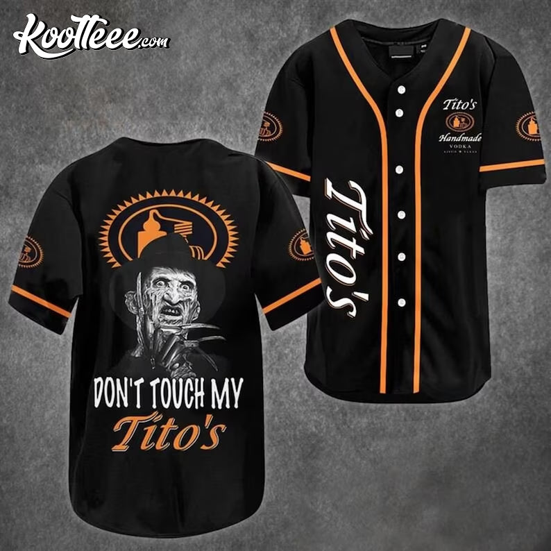 Freddy Krueger Dont Touch My Tito’s Baseball Jersey