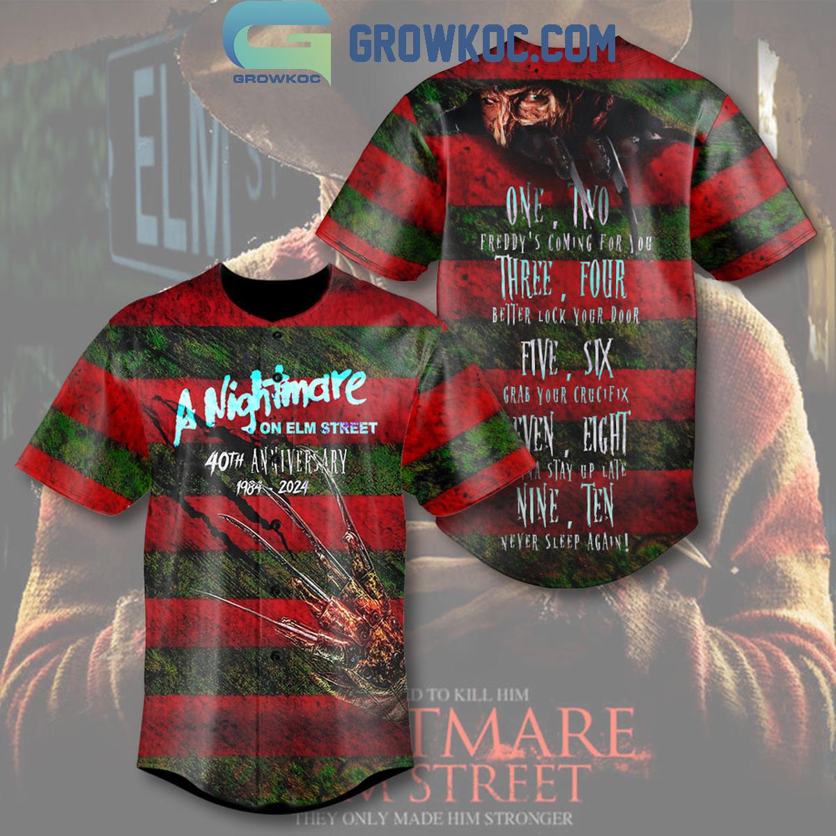 Freddy Krueger The Nightmare On Elm’s Street Halloween Baseball Jersey