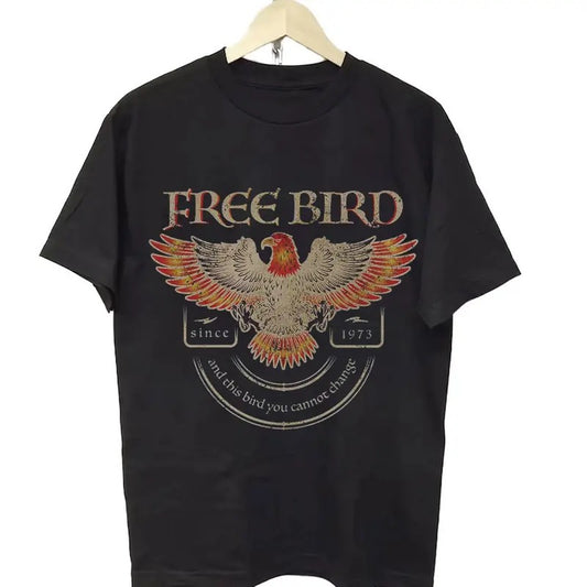 Free Bird Shirt, Band TShirt, Old School Band T-shirt, Retro Music Shirt, Rock Band Tee, Oversized Trendy Shirts Classic...