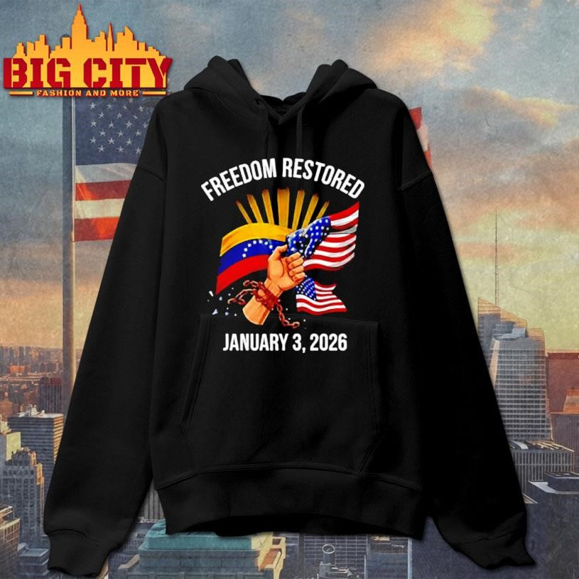Freedom restored january 2026 Venezuela freedom flag shirt