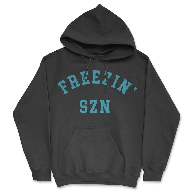 Freezin Szn Unisex Hoodie Funny Cold Winter Weather Frozen Joke Hooded Sweatshirt Funny Hoodies Funny Sarcastic Pullover...