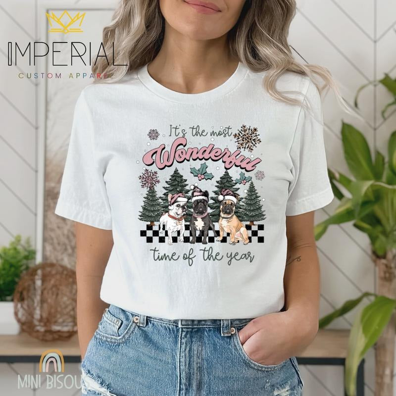Frenchie Christmas Shirt, Family Matching Christmas Shirt, Christmas French Bulldog Tee, Xmas T-Shirt Hoodie, Sweatshirt