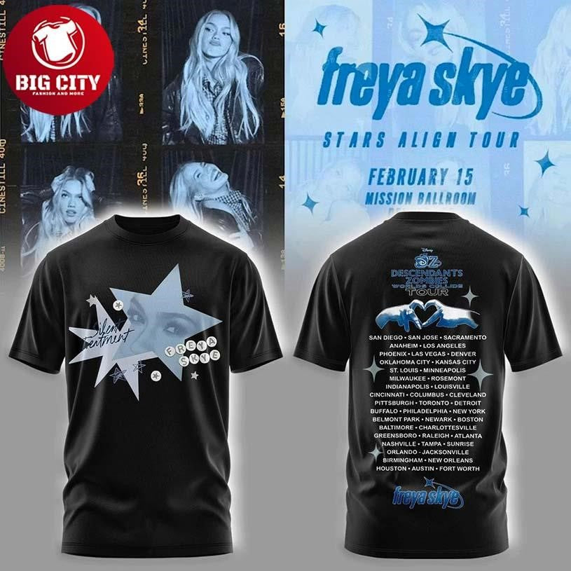 Freya Skye Stars Align tour 2026 Limited Edition Two Sided Shirt