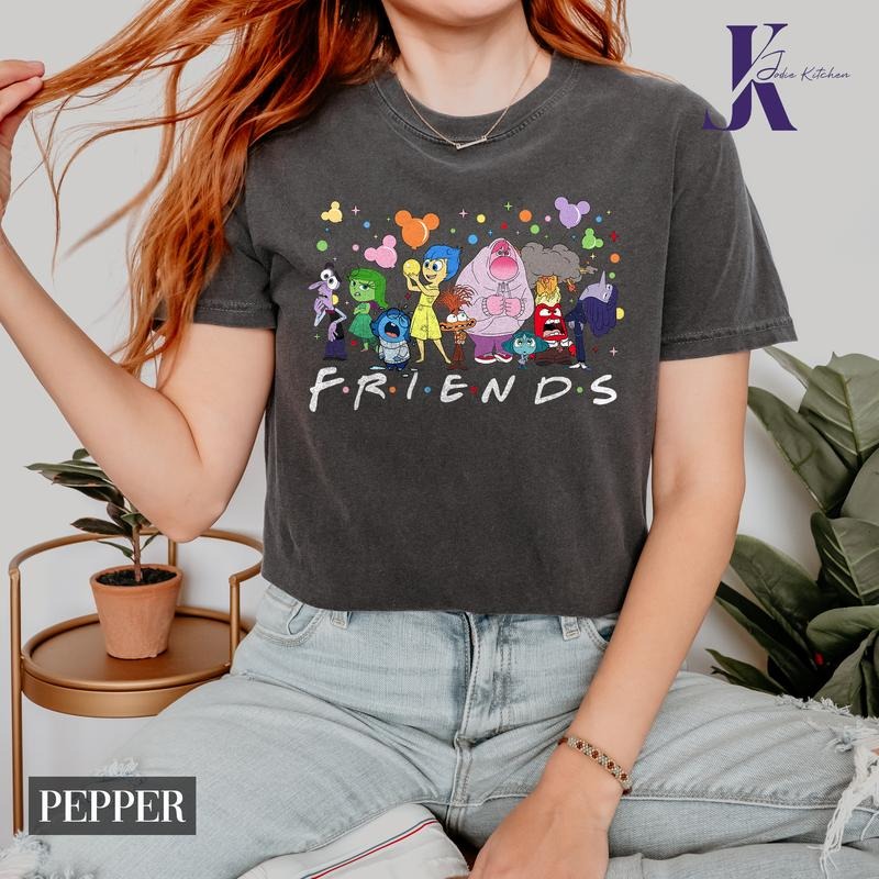 Friends Cartoon Emotions Comfort Colors Shirt, It's Okay To Feel All The Feels Shir, Mental Health T-Shirt, Inclusion...