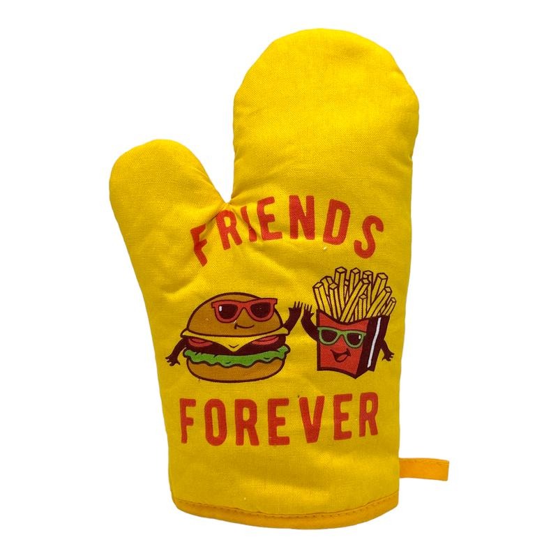 Friends Forever Funny Burger Fries Fast Food Novelty Kitchen Utensils Funny Graphic Kitchenwear Funny Food  Novelty...
