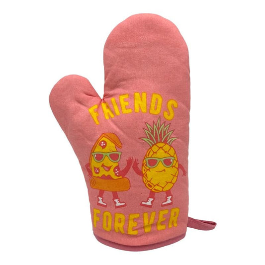 Friends Forever Funny Pineapple And Pizza Novelty Kitchen Utensils Funny Graphic Kitchenwear Funny Food  Novelty Cookware...
