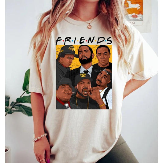 Friends Hip Hop Shirt, Old School 90s, West Coast Hip Hop Tee, Friends Rapper T Shirt, Unisex Short Sleeve Tee Hoodie,...