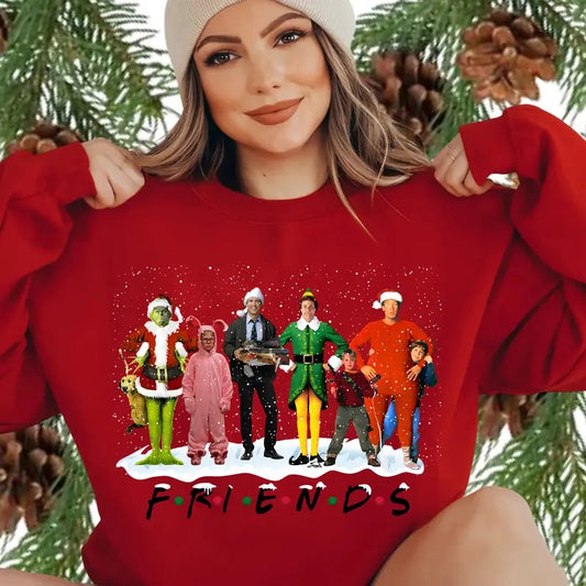 Friends Movie Christmas Sweater, Friends Christmas Crewneck Sweatshirt, Classic Christmas Movies Tee Shirt, Friends Xmas...