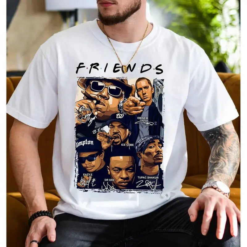 Friends Shirt, Hip Hop Old School Shirt, Funny Rap Tee, 90s Rapper Music, Gift For Fan, Unisex Short Sleeve Tee Hoodie,...