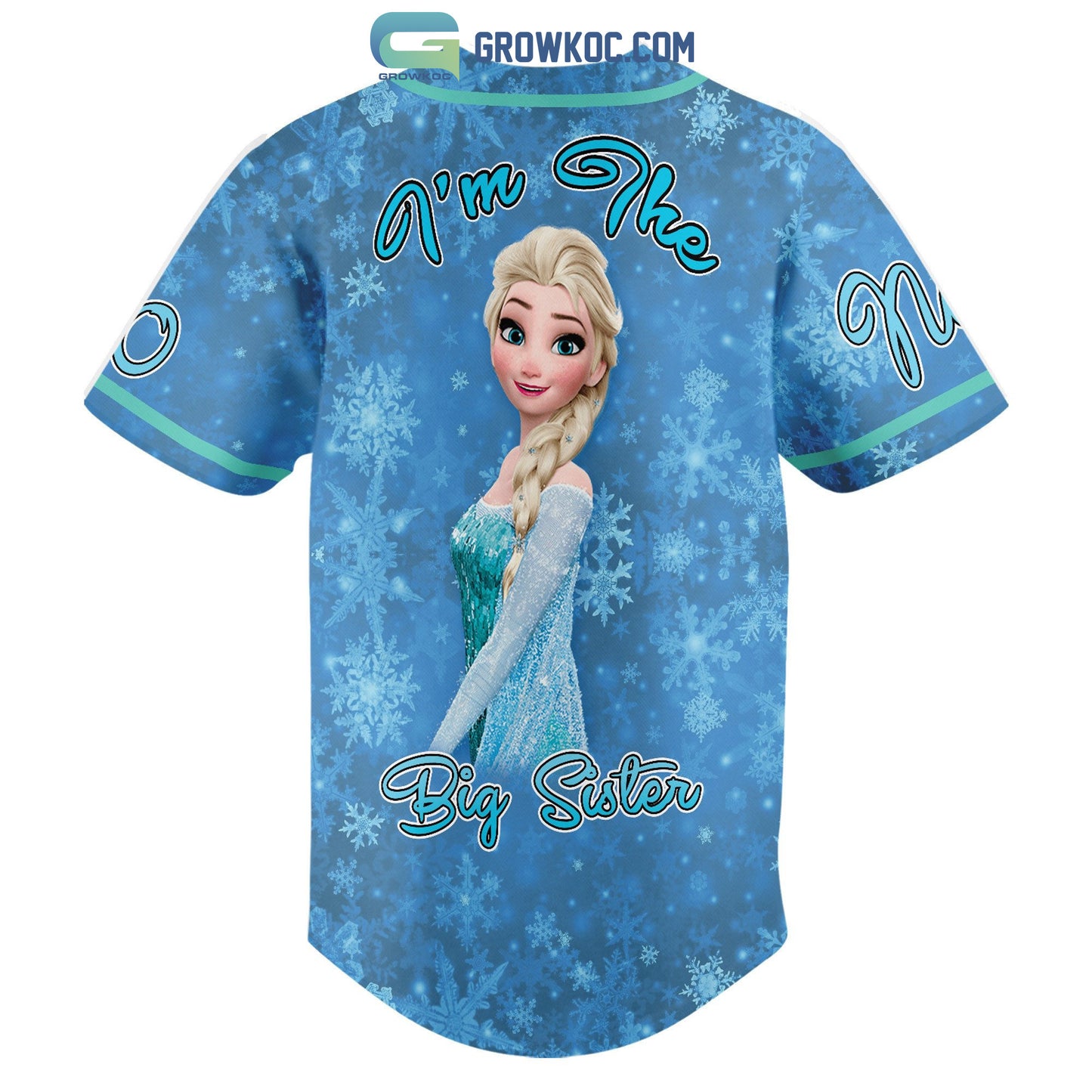 Frozen Elsa I’m The Big Sister Personalized Baseball Jersey