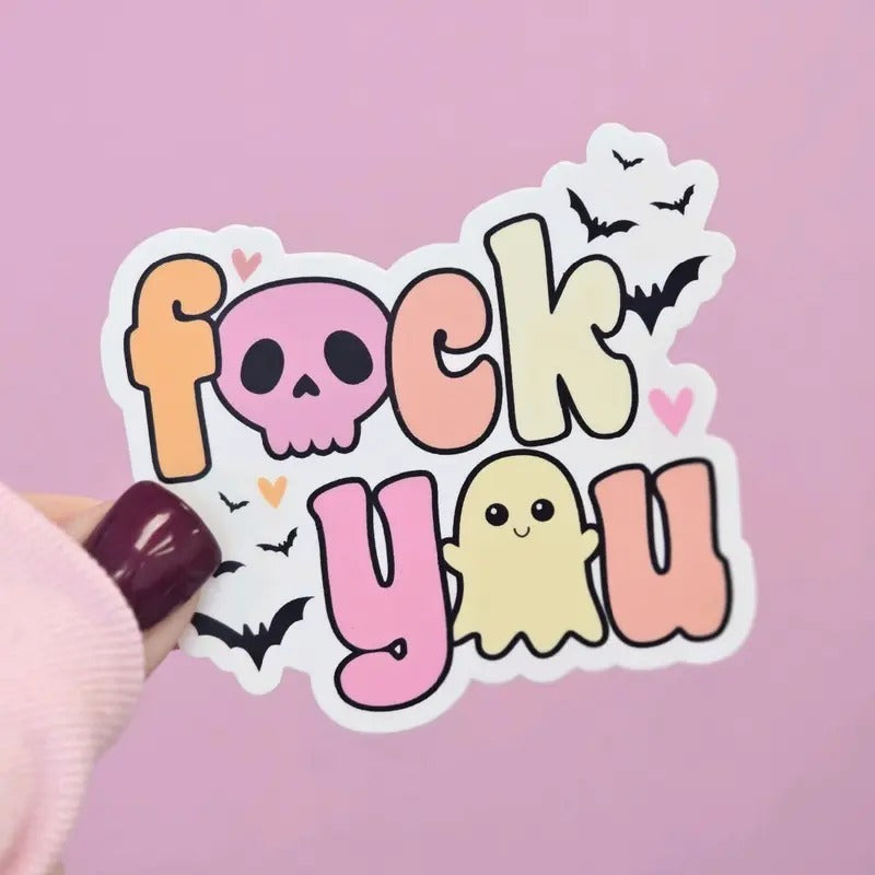 Fuck You Halloween Vinyl Sticker T-Shirts, Hoodie, Sweatshirt | WearSparks.com