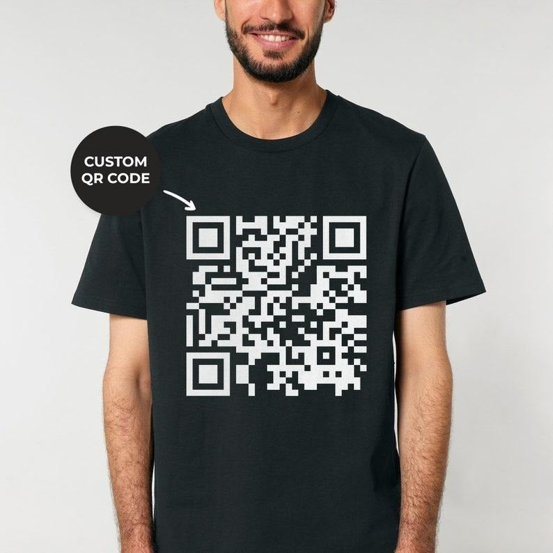 Fuk You QR Code T-shirt, Custom Hoodie QR Code Idea, Funny Gift T-shirt, Custom Funny Gift for Him Unisex Full Size...